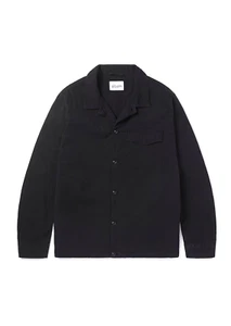Albam Kennedy Seersucker Jacket Overshirt Black New with Tags Men's M RRP $365 - Picture 1 of 13