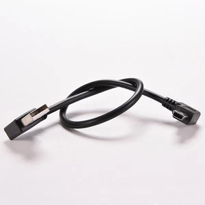 Câble de prise mâle à angle droit USB 2.0 A vers Mini B 5P 25 cm - Zdjęcie 1 z 5