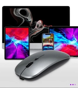 Dual Mode Wireless Mouse Wiederaufladbare leise 2.4GHz+Bluetooth-kompatible Maus - Bild 1 von 21