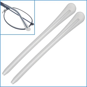 Silicone White 6.5cm Glasses Eyeglass Frames Plastic Temple End Tip Repair Grip - Picture 1 of 4