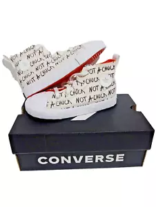 NUOVE sneakers Converse senza titolo Hi 'Not A Chuck' nere/bianche/egret 173165C taglia 9 - Foto 1 di 7