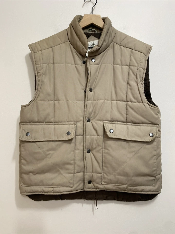 Chaleco acolchado beige vintage para hombre M 38/40 Northwest Territory camping al aire libre cálido Foto 1 de 4