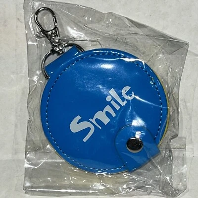 Blue Compact Mirror With Lobster Clasp 3” SMILE New - Image 1 of 4