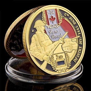 Military WWII Normandy 2rd Canadian Infantry Division Cllection Challenge Coin - Picture 1 of 10