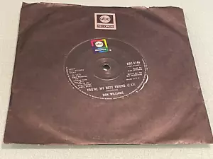Don Williams - You're My Best Friend - Vinyl Record 7" Single - 1975 ABC 4144 - Picture 1 of 5