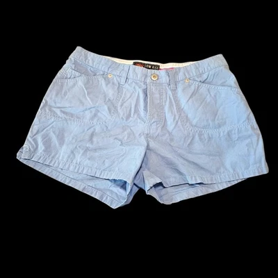 Pantalones Cortos De Colección Años 90 Y2K Azul Claro Tiro Bajo Talla 8 Nuevo Con Etiquetas Botón Mosca Chino Algodón Pastel Foto 1 de 4