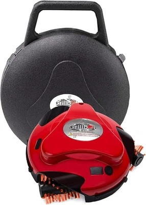 Robot de limpieza de parrilla automático Grillbot con estuche de transporte rojo &amp;  Foto 1 de 4