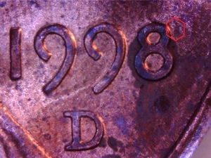 1998 D D Penny RARE ERROR Misplaced D Mint Mark {No Reserve} - P01 - Aliz - Picture 1 of 4