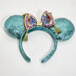 Disney- Parks Aladdin Princess Jasmine Magic Carpet Bow Minnie Ears Headband - Picture 1 of 2