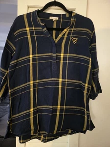 Women's West Virginia University WVU Mountaineers UG Apparel Flannel Med - Picture 1 of 9