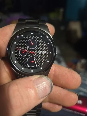 Reloj Hombre BERING Cerámica 32339-782 Esfera Negra Correa Acero Inoxidable Batería Nueva Foto 1 de 3