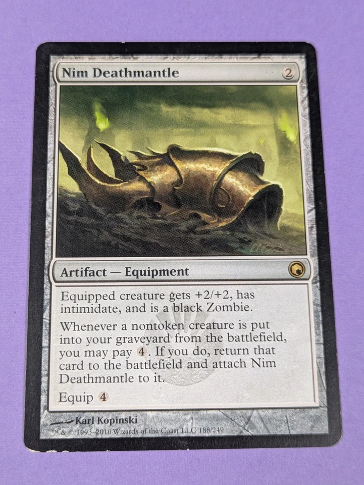 MTG Magic: Scars of Mirrodin: Nim Deathmantle #188/249 Rare - LP - Image 1 of 2