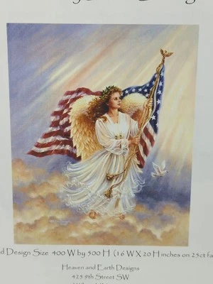 American Angel by Heaven And Earth Designs Cross Stitch Pattern Dona Gelsinger - Image 1 of 4