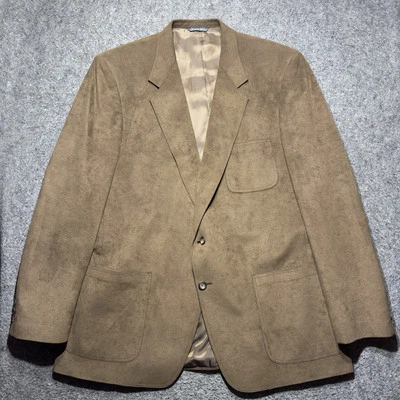 Kingsridge Suede Blazer Jacket Mens 48 Brown Classic Imperial Made In USA - Image 1 of 4