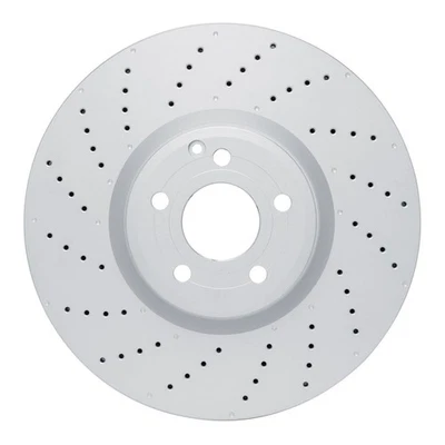 For Mercedes-Benz SL450 18-20 Carbon GEOMET Drilled 1-Piece Front Brake Rotor - Image 1 of 4