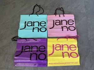 4 x Jane Norman Retro Plastic & String Handle Shopping / Carrier Bags - Picture 1 of 4