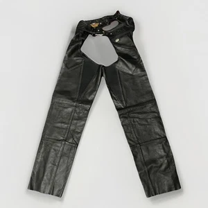 Harley Davidson Leather Motorcycle Chaps Pants Medium Women’s Made In The USA - Bild 1 von 6
