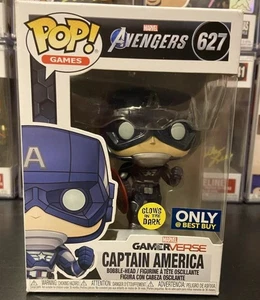 Funko POP! Games: Avengers #627 - Captain America (Best Buy Exclusive) GITD! - Picture 1 of 6