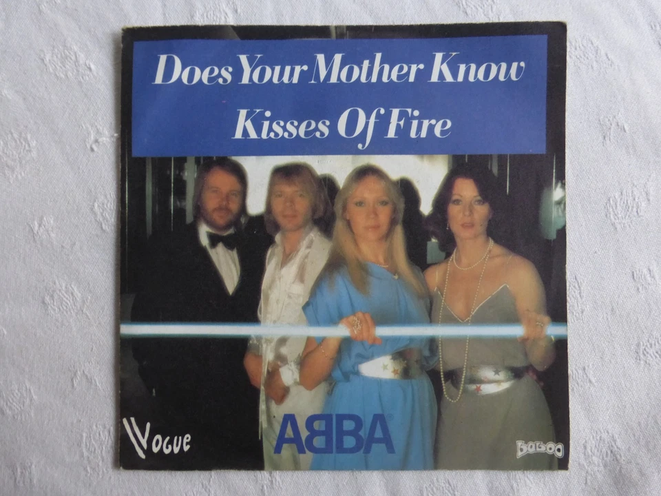 abba-does your mother know-kisses of fire-SP 45 tours - Photo 1/2