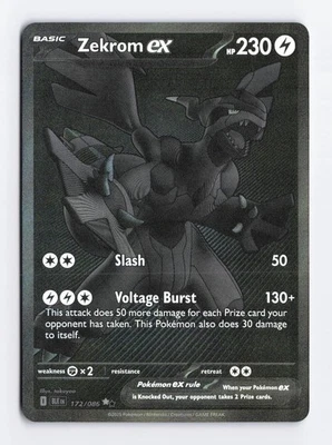 Zekrom ex 172/086 Scarlet & Violet Black Bolt Rare Pokemon TCG Card NM - Image 1 of 3