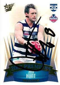 Signed 2007 Geelong Cats AFL Premiers Series Select Card - Josh Hunt - Picture 1 of 3