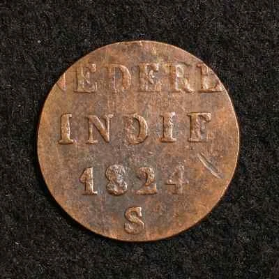 *Netherlands East Indies, 1/8 Stuiver Coin 1824 KM#286 [E655] Dutch, Indonesia - Image 1 of 2