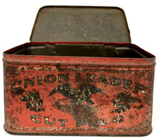 C. 1900-1920s Union Leader Cut Plug for Smoking Chewing Lorillard Tobacco Tin