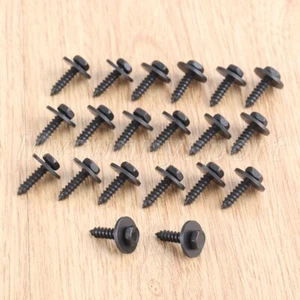 Universal Car Auto Self-Tapping Screws Hex Washer Head 4.8x19mm Black Unique - Picture 1 of 10
