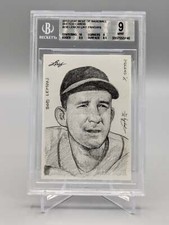 2012 Leaf Best Of Baseball Sketch Bob Lemon #1/1 Indians Jay Pagan