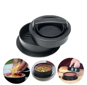 Antihaft 3 in 1 Gefüllte Burger Presse Hamburger Patty Form Maschine Schieber BBQ - Bild 1 von 12