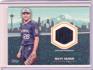2023 Topps Update #ASR-MO Matt Olson All-Star Stitches Relic Card Atlanta Braves