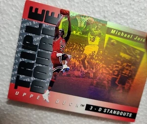 Upper DECK NBA 93/94 - Rare - 3D Standouts TD2  Michael Jordan HOLO NM+  - Bild 1 von 3