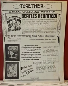 Beatles TOGETHER Merchandise Bestellformular Vintage Ephemera Poster Bücher Pins etc. - Bild 1 von 11