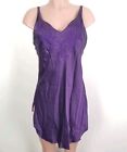 Vintage Y2K Sexy VICTORIA'S SECRET 100% Silk Purple Nightgown Slip Dress Medium