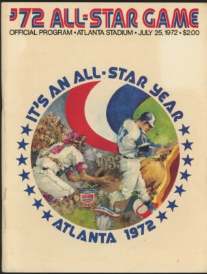 Vintage 1972 Official Baseball All-Star Game Program / Henry Aaron Home Run  - Image 1 of 2
