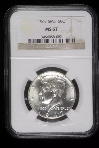 1967 S Half Dollars Kennedy Clad NGC MS-67 SMS Cover