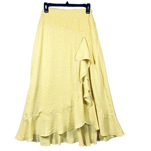 Lulus Girl Like You Polka Dot Chiffon Maxi Rock Gr. S Hi-Lo asymmetrisch fließend - Bild 1 von 12