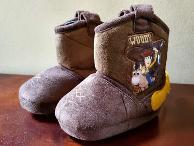 NWOT Size S 5/6 Disney Pixar Toy Story Cowboy Woody brown slipper boots - Image 1 of 2