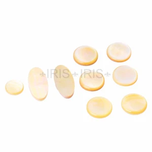 9PCS Natural Yellow Butterfly Shell Material Saxophone Key Buttons Inlays Set - Picture 1 of 5