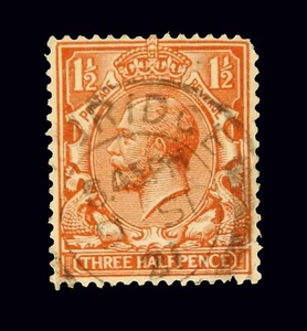 Great Britain / 1912 / King George V / Used / 3 Half Pence /  SC161 - Picture 1 of 1