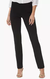 NYDJ L14115 Womens Black Stretch Knit Ponte Trousers Petite Size 6P - Picture 1 of 6