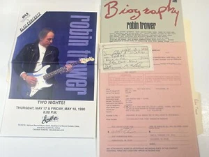 Contrato de concierto Robin Trower 1990 Pittsburgh PA - Imagen 1 de 1