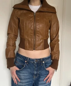 Cool Y2K Style Women's Genuine Leather New Look Vintage Jacket - Picture 1 of 9