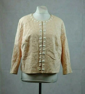 Together Embellished Peach Jacket Size 22 CR096 BB 06 - Picture 1 of 9