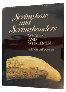 VG+ Scrimshaw and Scrimshanders Whales Flayderman 1972 1st ED Vintage Book HC DJ - Picture 1 of 14