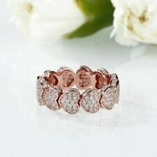 Lab Created Diamond 1.80Ct Round Cut Women's Wedding Ring 14K Rose Gold...