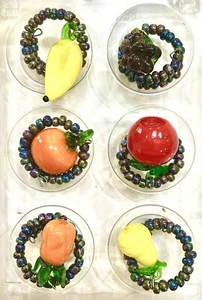 Royal Limited Crystal Glass Wine Glass Markers-Charms-Colorful Fruit-Beads-New - Picture 1 of 3
