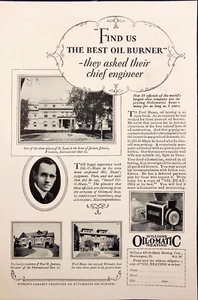 1927 Williams Oil-O-Matic Heating Oil Burner Original Vintage Print Ad - Picture 1 of 4