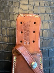Vintage Randall Johnson Leather Knife Sheath Crider Special 9 + Sharpening stone - Picture 1 of 9