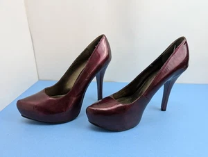 Carlos Santana Shiny High Heels Pumps Size 10M Platonic - Picture 1 of 13